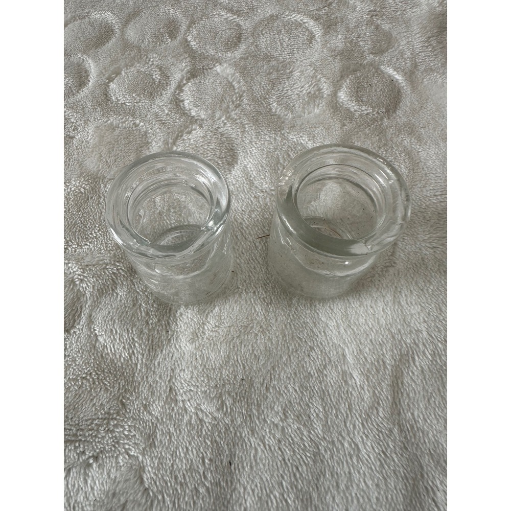 Lot of 2 Vintage Glass Creamers with I 3 & 14-3 stamp